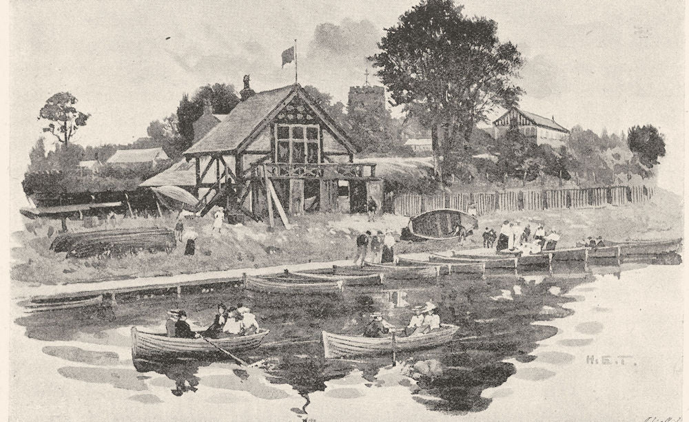 MANCHESTER. Northenden 1901 old antique vintage print picture